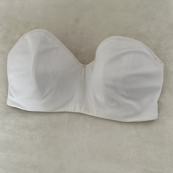 Lilyette Bra Size 34D White Strapless Padded Push-up Underwire Clasp - Picture 4 of 6